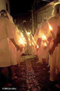 Night Procession with Candles