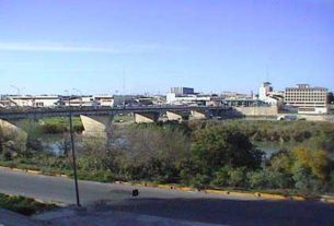 The International Bridge linking Laredo, Texas with Nuevo Laredo, Talaulipas