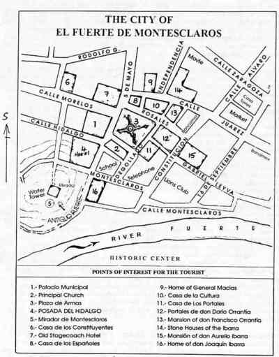 Map from “El Fuerte en la Historia” by Lic. Roberto Balderrama Gómez (undated)