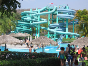 One of four loop-the-loop water slides in the Mexican waterpark. © Julia Taylor 2008