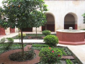 Orange trees grow in the monastery's central patio. © Julia Taylor, 2007