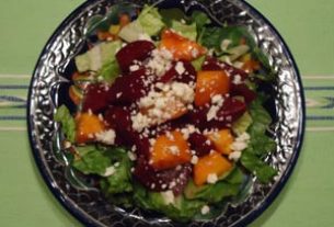 Mexican beet and mango salad © Karen Hursh Graber, 2013