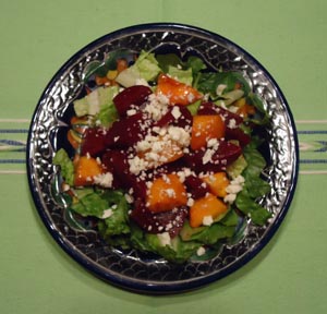 Mexican beet and mango salad © Karen Hursh Graber, 2013