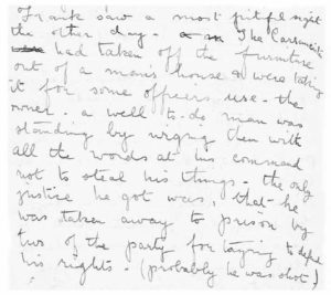On of Edith Henry's letters written from Mexico City in September 1914 detailing the experiences of her family in Mexico. Her husband Frank, an English silver mining engineer, worked in the Central Highlands of Mexico during the Revolution of 1910. © Julia Swanson, 2006