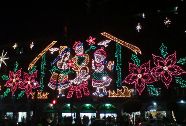 Mexico City Christmas light