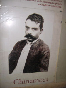 The Zapata Route in Morelos Part 2: A photo of Emiliano Zapata on display in Chinameca. © Julia Taylor 2007
