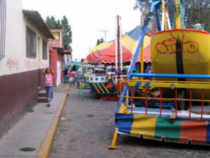 Mechanical rides ready for children in Santa Maria, Mexico. © Julia Taylor, 2007