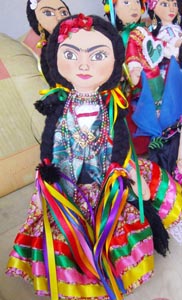 A Frida Kahlo doll wears the artist's characteristic indigenous dress © Alvin Starkman, 2012