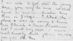 Frank Henry, an English silver mining engineer who worked in Mexico during the Revolution of 1910. This is part of a letter written by his wife Edith on December 23rd, 1915, days before he was killed. © Julia Swanson, 2006