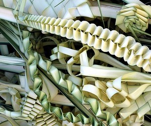 Intricately woven palm fronds on Palm Sunday © Charlotte Bell, 2011