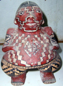 This replica exhibits geometric motifs
