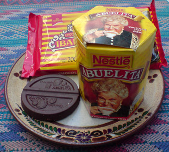 Two popular brands of Mexican chocolate are Ibarra and Abuelita © Daniel Wheeler, 2009
