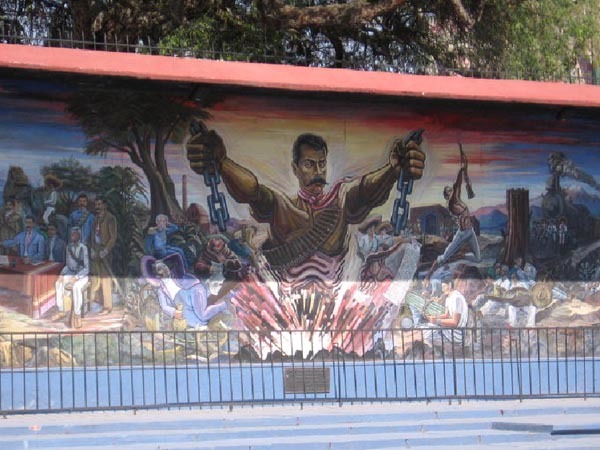 The Zapata Route in Morelos Part 1: Mural at the Museo Casa de Zapata. © Julia Taylor 2007