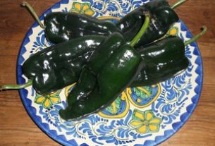 Named for the state of Puebla, poblano peppers are tasty, attractive and widely used ©Carol Wheeler 2017