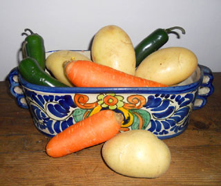 Fresh carrots, potatoes and jalapeños are delicious as a snack when prepared in escabeche © Daniel Wheeler, 2010