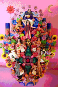 Creation - Tree of Life sculptures by Juan Hernández Arzaluz of Metepec.