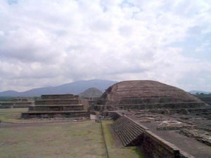 The Temple of Quetzalcoatl in the pre-Hispanic city of Teotihuacan. One of the most important archeological zones in Mexico, it is situated some 50 kilometers north of downtown Mexico City in the Valle de Mexico. © Rick Meyer, 2001