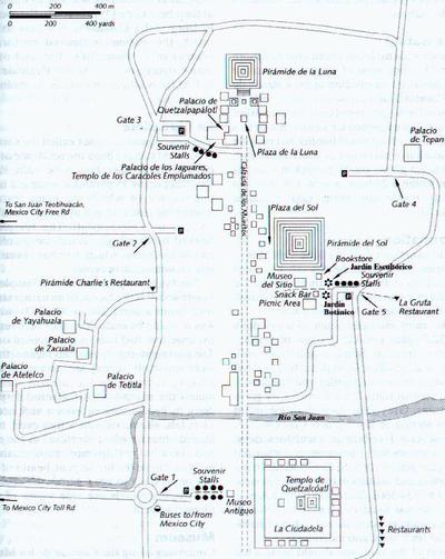Map of Teotihuacán
