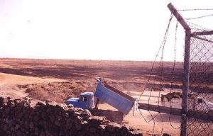 An attempt to dredge a channel to Chapala pier, or the start of the construction of Eco-Chapala? Photo by Tony Burton ©2002