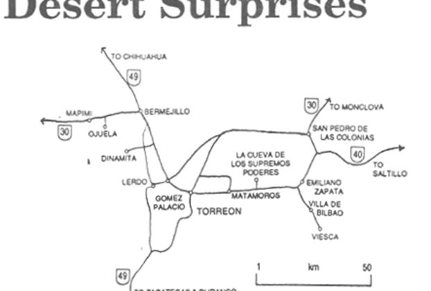 Desert surprises - sketch map