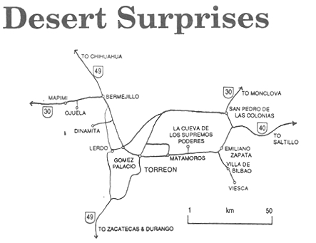 Desert surprises - sketch map