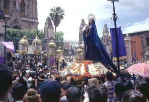 Parading "La Virgin"