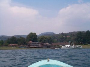 This is the view coming back into the main dock at the town of Zirahuén.