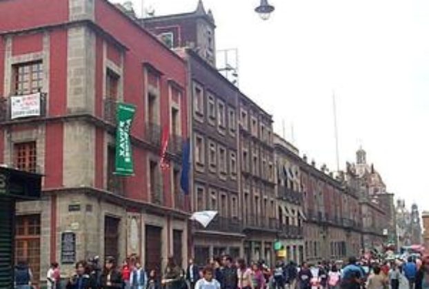 Calle Moneda in Mexico City dead-ends at the zocalo, and is virtually a pedestrian walkway. © Rick Meyer, 2001