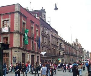 Calle Moneda in Mexico City dead-ends at the zocalo, and is virtually a pedestrian walkway. © Rick Meyer, 2001