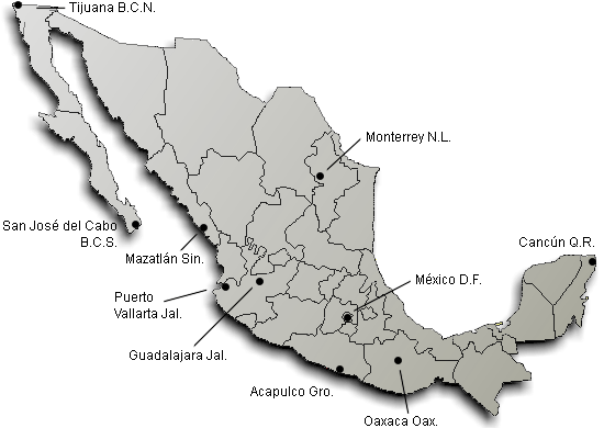 Canadian consulates and points of service in Mexico