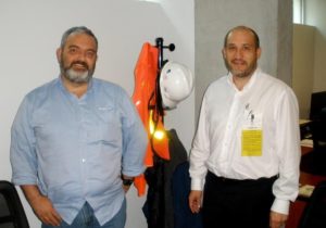 Ing. Eduardo Backmann (left) Plant Manager at Shawcor, and Daniel after an enjoyable conference in Ing. Backmann’s office.