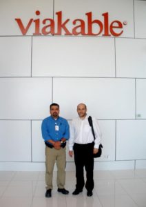 Dr. Victor Ponce (left) with sales representative Daniel.
