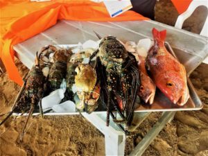 Fresh fish at Playa Coral © 2020 Jane Simon Ammeson