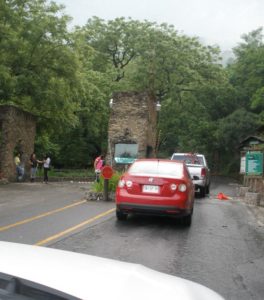 Gate house at the entrance of Chipinque in Cumbres de Monterrey National Park, where the entrance fee is paid. © Joseph A. Serbaroli, Jr. 2020