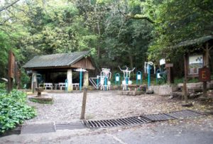 An exercise station with equipment is one of the many off-road conveniences that one can use at the park. © Joseph A. Serbaroli, Jr. 2020