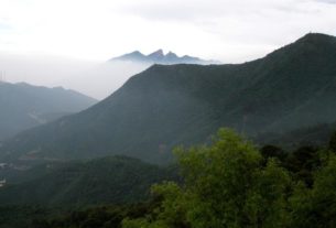 Rear vista of the Cerro de la Cilla, Monterrey’s emblematic, saddle-shaped mountain peaks in Cumbres de Monterrey National Park. © Joseph A. Serbaroli, Jr. 2020