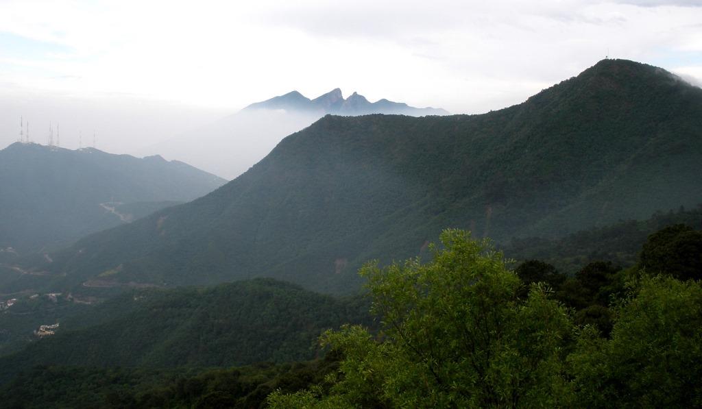 Rear vista of the Cerro de la Cilla, Monterrey’s emblematic, saddle-shaped mountain peaks in Cumbres de Monterrey National Park. © Joseph A. Serbaroli, Jr. 2020