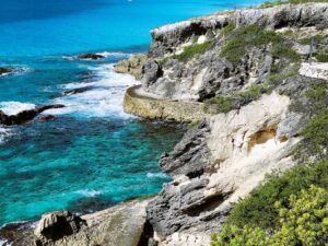 The cliffs are 65-feet high and it is said that Ixchel’s Temple also served as a lighthouse. © 2021 Jane Simon Ammeson