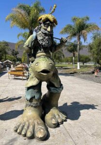 Statue encountered on the Jocotepec malecón © 2022 Noel Carmichael.