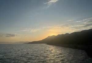 Sunset from Ajijic, looking toward Jocotepec. © 2022 Noel Carmichael.