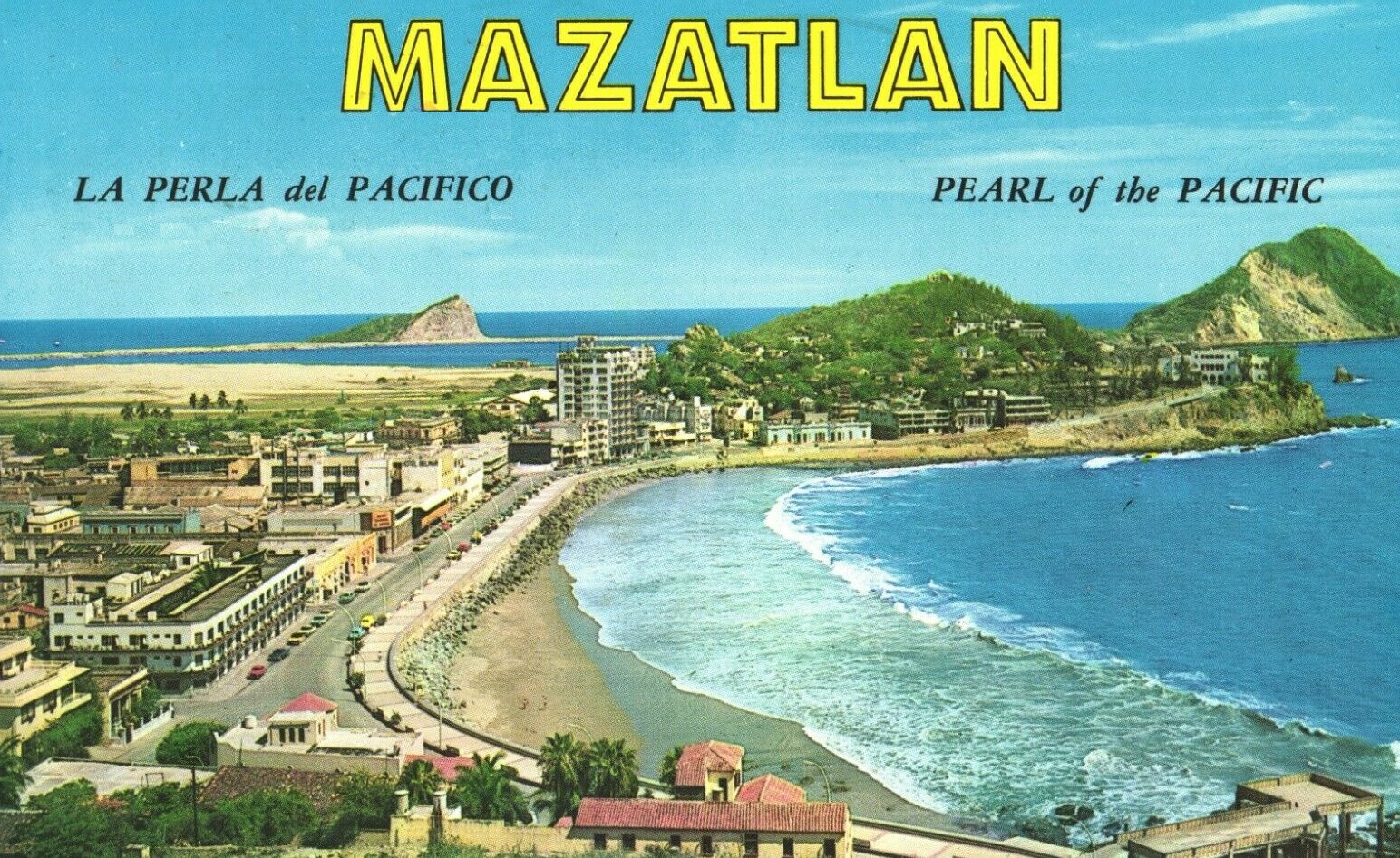 Vintage postcard of Mazatlán, Pearl of the Pacific