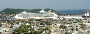 Cruise ship, Mazatlán. © 2022 Lilia Wall.