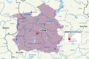 Map of the region around UIEM - Mapa de la región alrededor de UIEM © 2021 James Musselman
