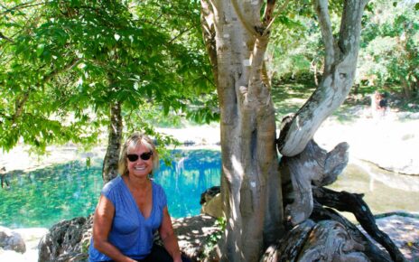Author at Cenote Xlacah. © 2022 Jane Simon Ammeson