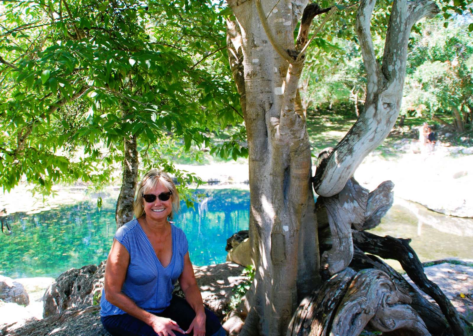 Author at Cenote Xlacah. © 2022 Jane Simon Ammeson