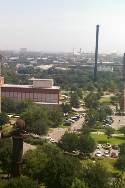 View of Parque Fundidora from atop Blast Furnace. © 2024 Allan Wall