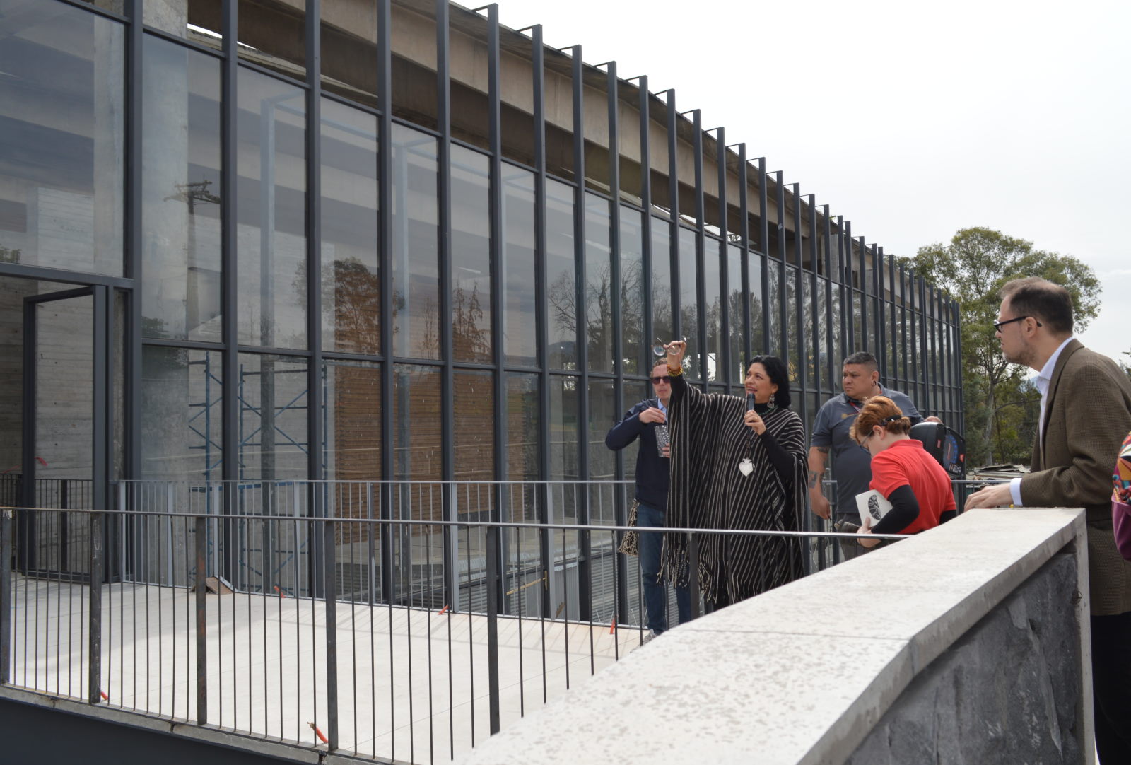 Alejandra Frausto explains the new facilities of the National Film Library. ©Leigh Thelmadatter