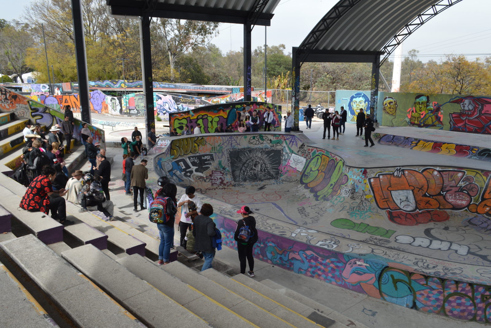 Skate park and graffiti art center at the abandoned facilities of two former water parks. © Leigh Thelmadatter.