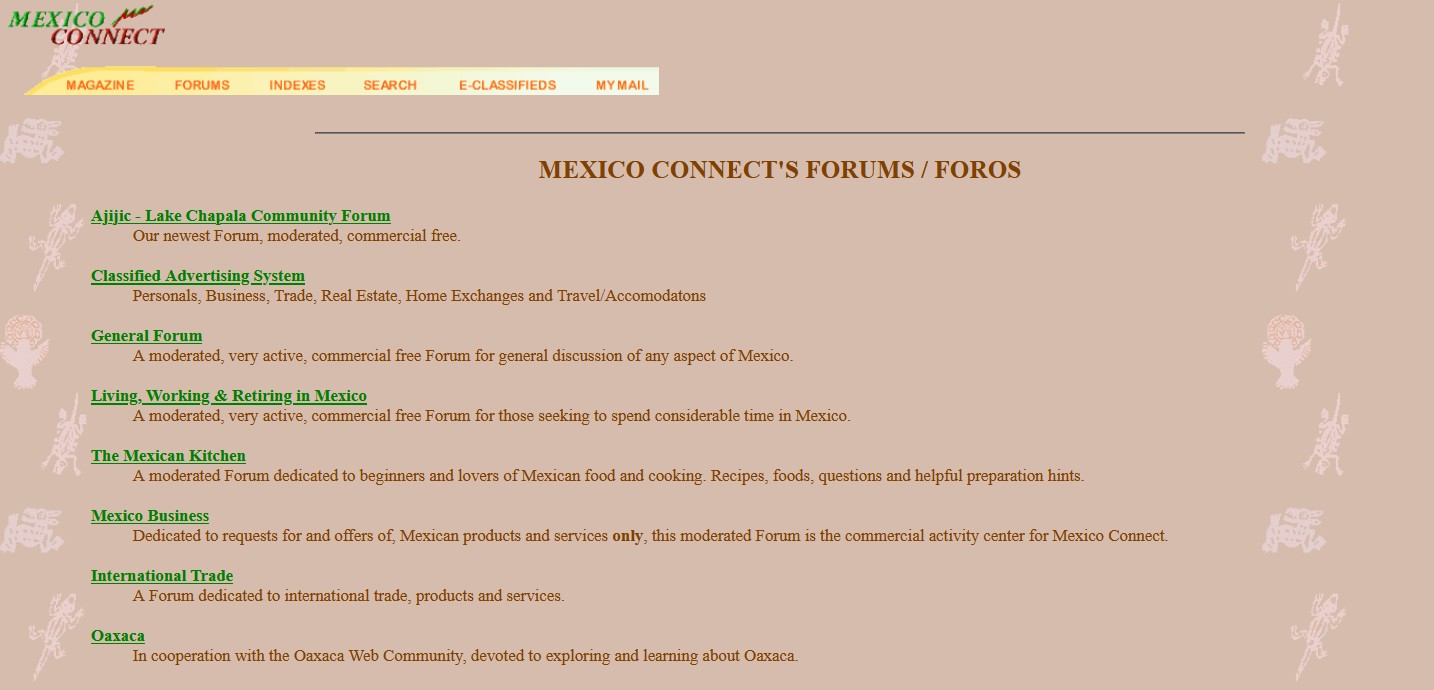 MexConnect Forums, March 2001
