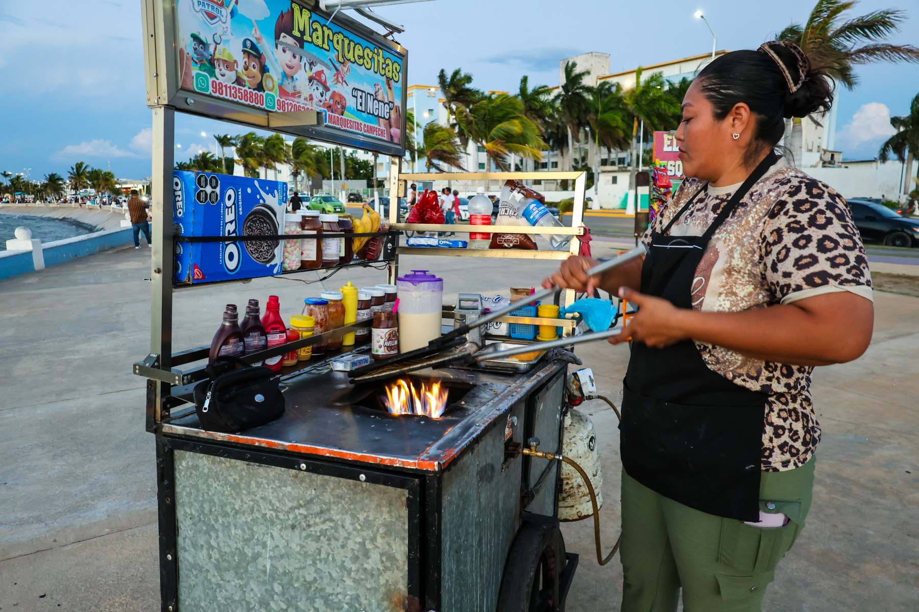 Marquesita stand, Campeche © 2026 Florence Voller.